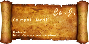 Csurgai Jenő névjegykártya